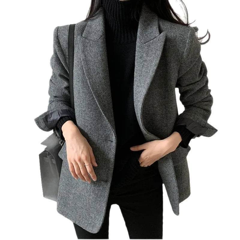 blazer femme fermeture boutonnée
