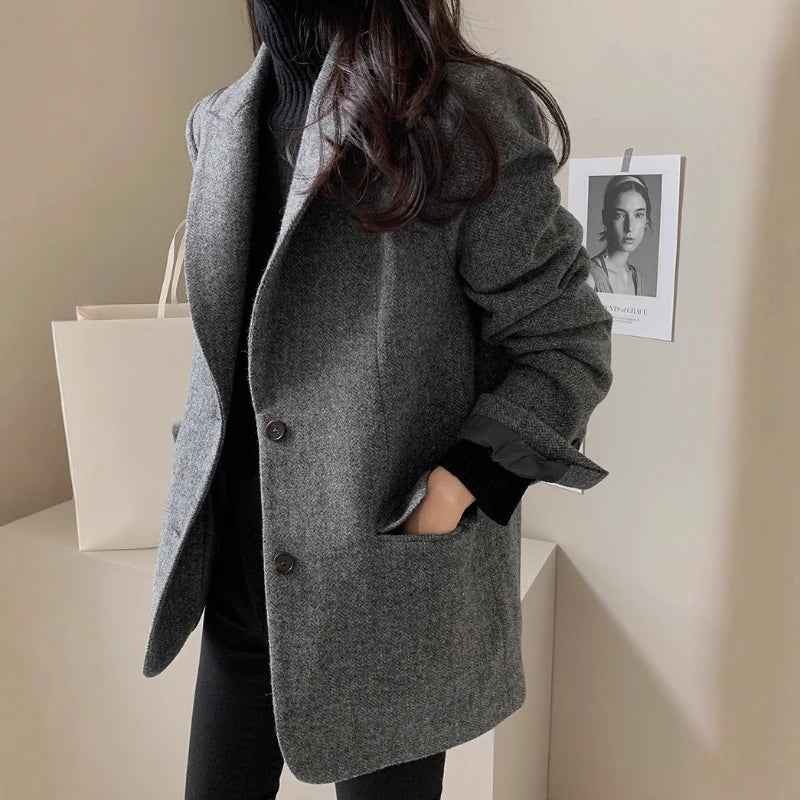 blazer femme style tailleur coupe droite
