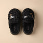 chaussons femme chauds portés au quotidien noir