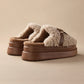 chaussons femme confortables semelle épaisse khaki