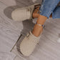 chaussons femme semelle antidérapante beige