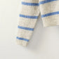 détail maille pull femme rayé