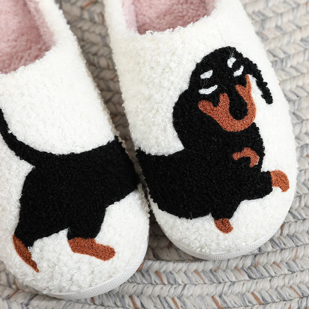 semelle antidérapante chaussons peluche femme