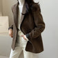 veste femme effet laine col tailleur