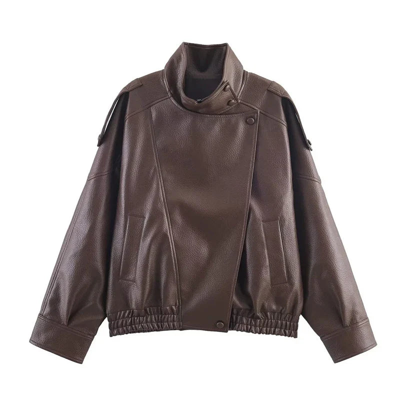 veste vuir brune